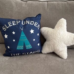 Stars Theme set of 2 throw pillows